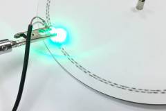 Tout premier essaie avec un led et un panneau photovoltaïque (31/01/2020)